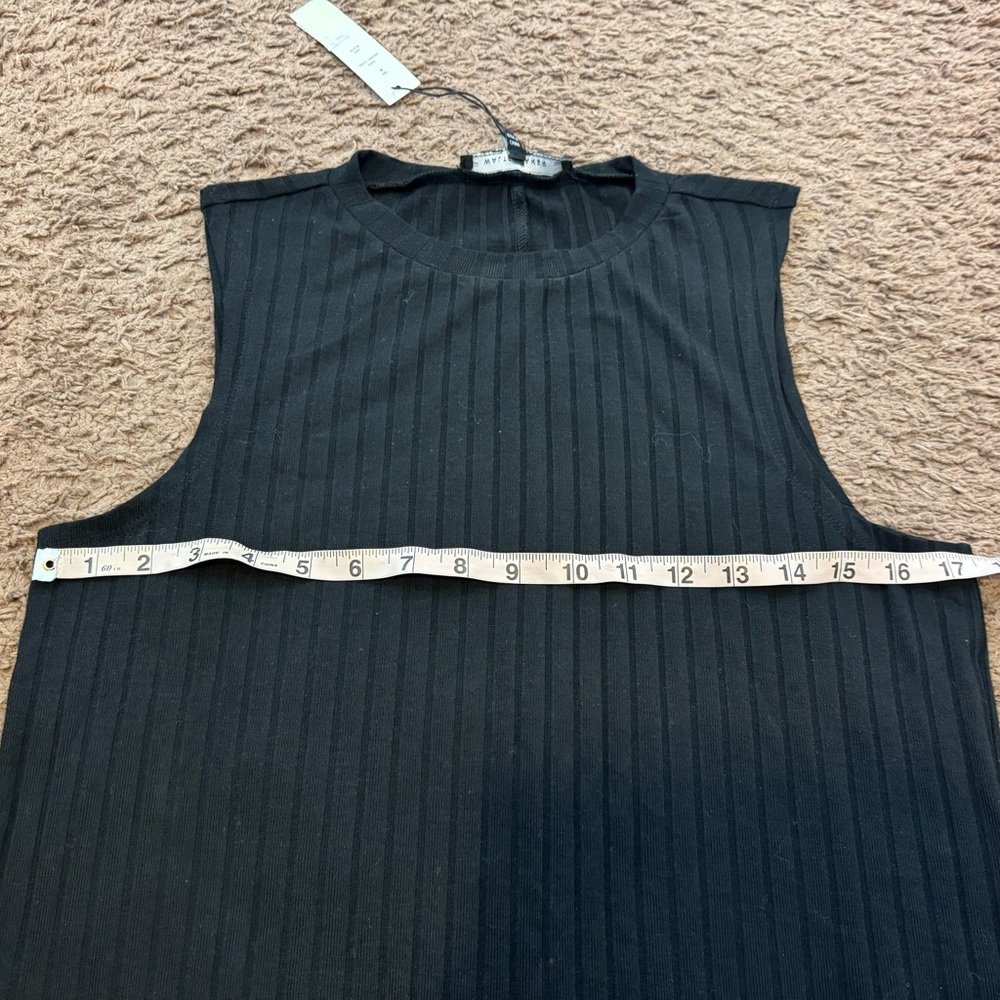 WALTER BAKER Black Abigail Sleeveless Tunic Shirt Top Knit Size M NEW - Picture 6 of 8